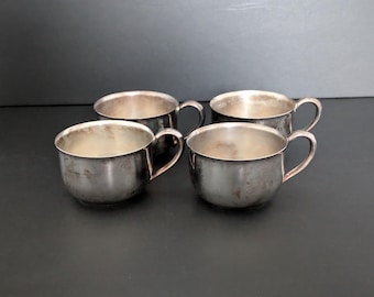 Oneida Silversmiths Cups - Silver Plated Punch Cups - Set of 4