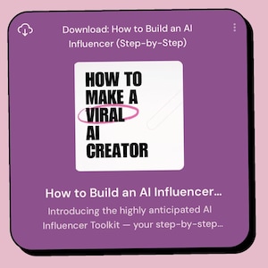 How to Build an AI Influencer (Step-by-Step) - Digital Creator Tools - TikTok
