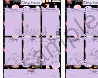 Witchy Whimsical Printable Planner | Daily & Weekly To-Do List | Magical Productivity PDF | Cottagecore Stationery