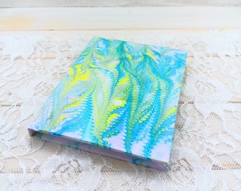 Small Handmade Marbled Journal ~ Artist Sketchbook ~ Diary ~ Travel Journal