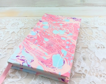 Handmade Marbled Journal ~ Artist Sketchbook ~ Diary ~ Travel Journal