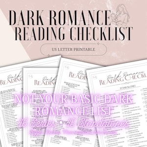 Ultimate Dark Romance Reading Checklist | 46 Series & 45 Standalones (Digital Download)
