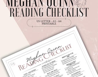 Liste de lecture complète de Meghan Quinn | Liste de livres à imprimer | Formats Lettre, A4 et A5