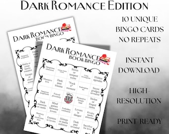 Dark Romance Book Bingo | Steamy Reading Game (Instant Download PDF)