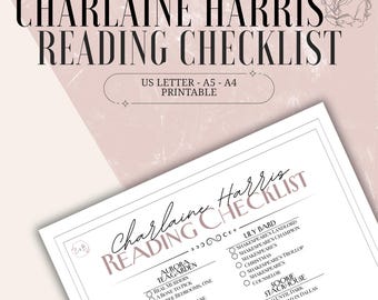 Liste de lecture de Charlaine Harris | Liste de livres à imprimer | Formats Lettre, A4 et A5