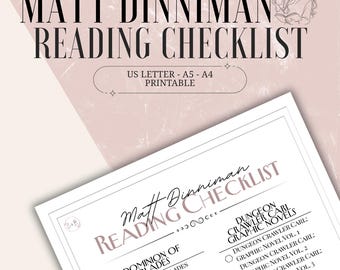 Liste de lecture de Matt Dinniman : Journal de lecture imprimable (téléchargement numérique)