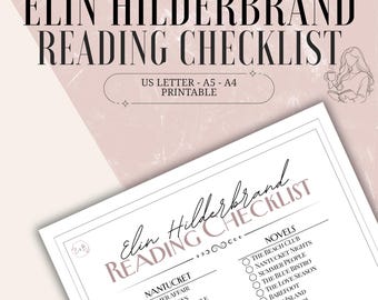 Elin Hilderbrand Leseliste | Druckbare Bücherliste | Formate: Letter, A4 & A5