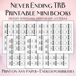 Never Ending TBR Mini Books Printable | Customizable Reading Jar Game | Bookish Tracker Designs