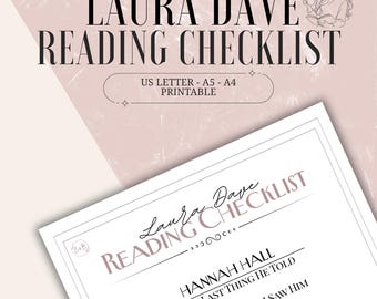 Liste de lecture complète de Laura Dave | Liste de livres à imprimer | Formats Lettre, A4 et A5