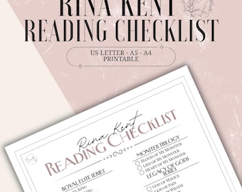 Rina Kent Romance Reading List | Book Checklist PDF
