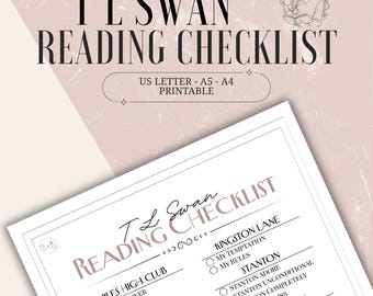 Liste de lecture de T.L. Swan : Journal de lecture imprimable (téléchargement numérique)
