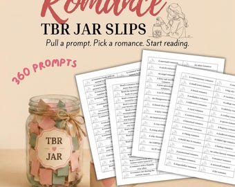 Fiches de lecture TBR | 360 suggestions de lecture romantique (Téléchargement PDF)