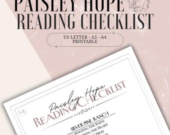 Paisley Hope Liebesroman-Leseliste | Buch-Checkliste (PDF)
