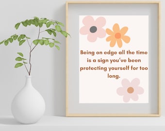Mental Health Quote Prints, Therapy Office Decor (Digital Download)