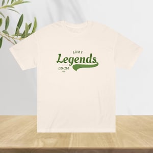 Camiseta clásica unisex del Club DD-214 de Leyendas del Ejército - Camiseta de veterano retirado del ejército, camiseta militar DD-214, regalo para veterano del ejército, camiseta de retirado del ejército, orgulloso