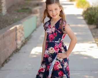 Boardwalk wrap dress pattern for girls