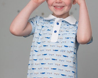 Swiss Army shirt pattern 6-12m 12-18m 18-24m 2t 3t 4t 5t 6 7 8 10 12 14 16