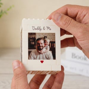 Op maat gemaakte stenen potloodpot Gepersonaliseerde fotobureau-organizer voor papa