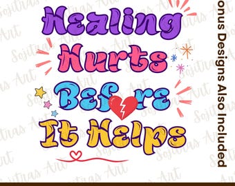 Positive Quote PNG, Mental Health Typography Clipart (Digital Download)
