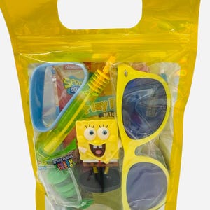 SpongeBob Party Favor Goodie Bag: Toys, Slime, Bubbles & Candy