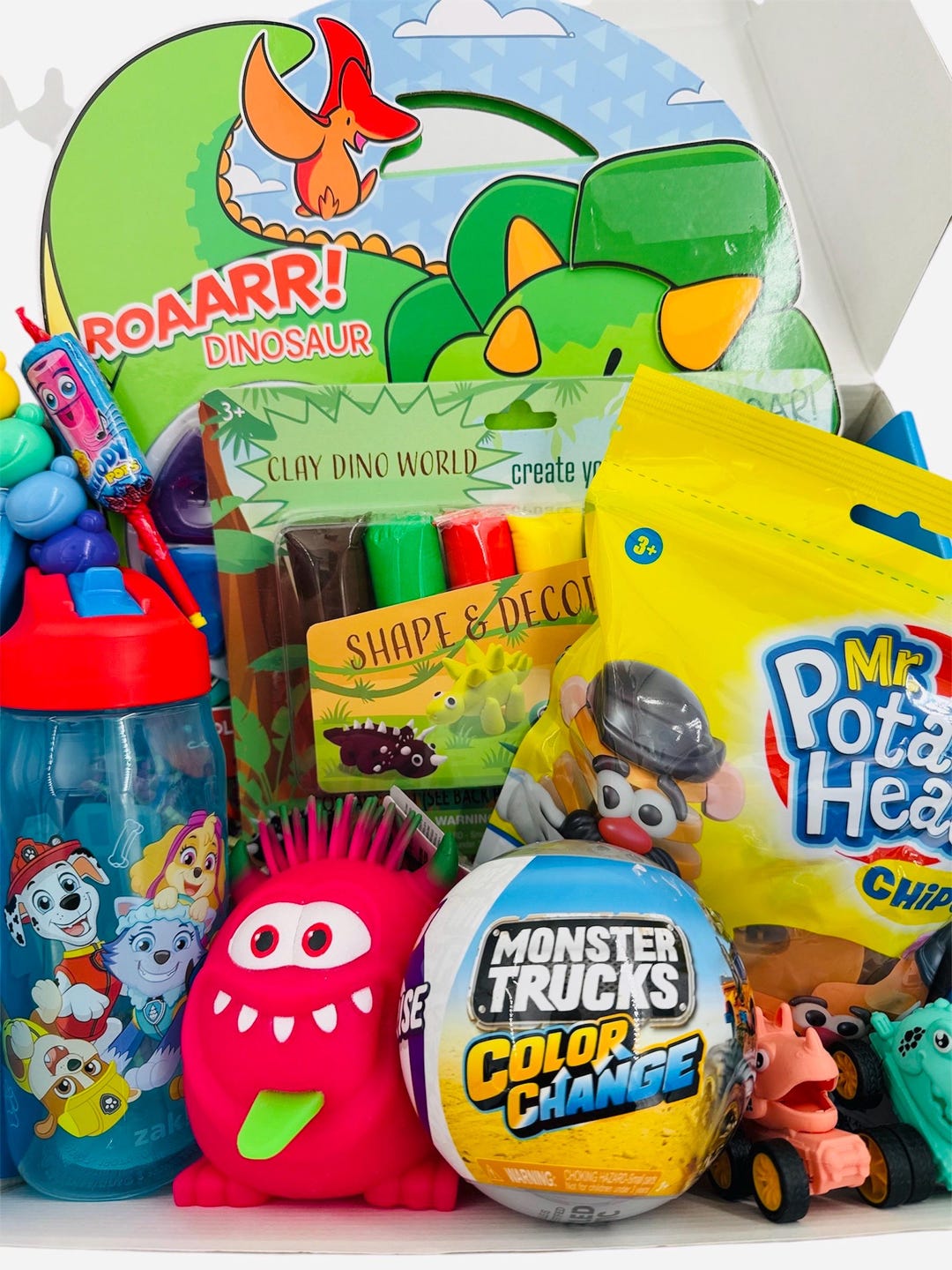 Dinosaur & Monster Truck Toddler Gift Box: Activity Set With Clay Kit ...