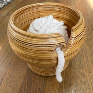 XL Garnschüssel - Pflanzgefäß aus Holz - Garnschüssel aus Holz - Pflanzgefäß aus Holz - Große Strickschüssel