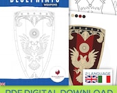 Cosplay Pattern PDF - FIRE EMBLEM Emperor Shield (Edelgard) (Blueprint + Color Sheet)