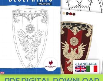Cosplay Pattern PDF - FIRE EMBLEM Emperor Shield (Edelgard) (Blueprint + Color Sheet)