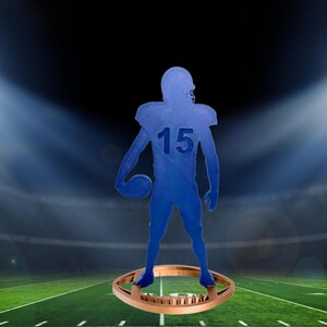 Football Player Centerpiece: Custom Jersey Number, Sports Banquet Decor image 8