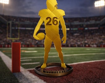 Football Player Centerpiece: Custom Jersey Number, Sports Banquet Decor