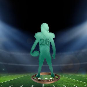 Football Player Centerpiece: Custom Jersey Number, Sports Banquet Decor image 3