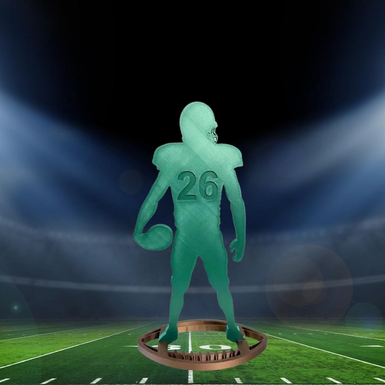Football Player Centerpiece: Custom Jersey Number, Sports Banquet Decor image 3