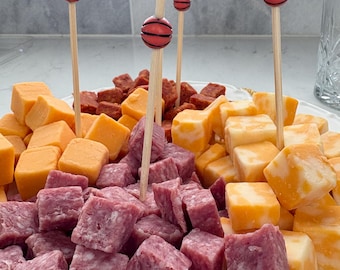 Basketball Party Appetizer Picks | Sports Theme Snack Skewers (Set of 12)
