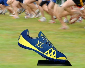 Custom Cross Country Shoe Centerpiece | Team Banquet Decor