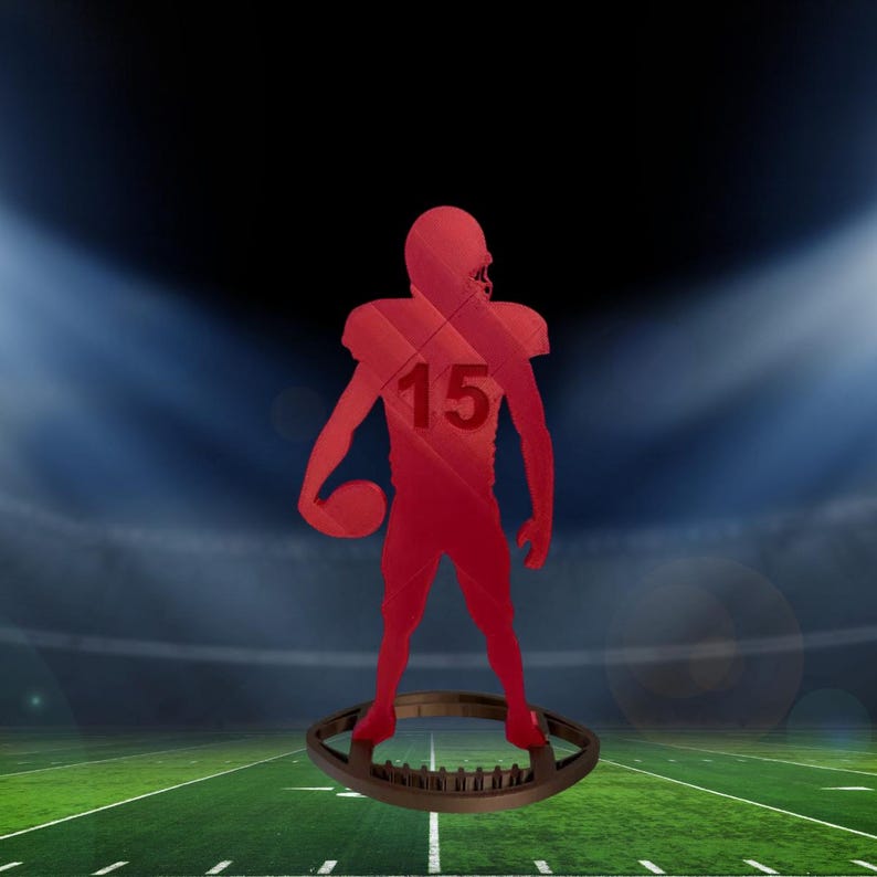 Football Player Centerpiece: Custom Jersey Number, Sports Banquet Decor image 4