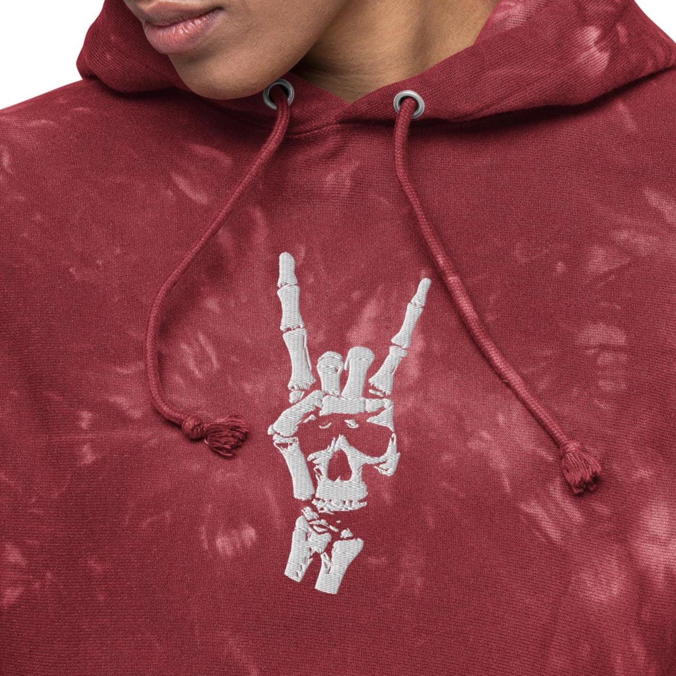 Sweat à capuche femme Affliction manches longues tie dye aile