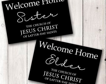 LDS Missionary Mission Poster - Welcome Home Sign