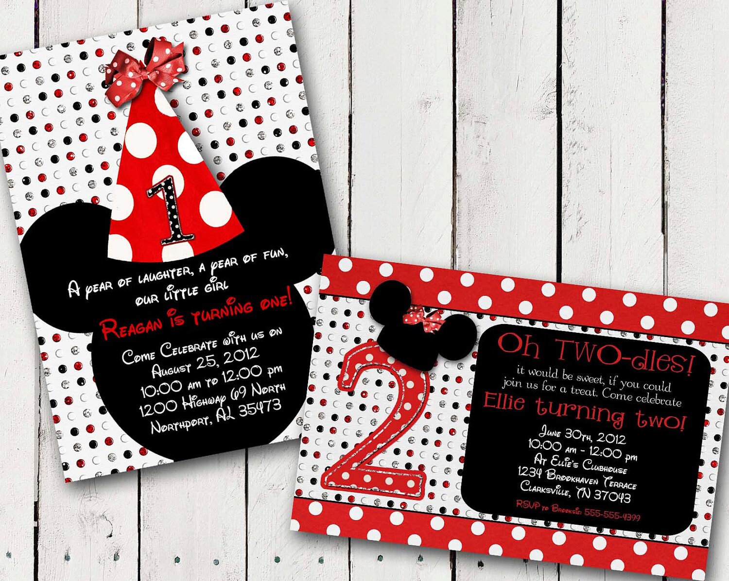 Red Minnie Mouse Custom Birthday Printable Disney ...