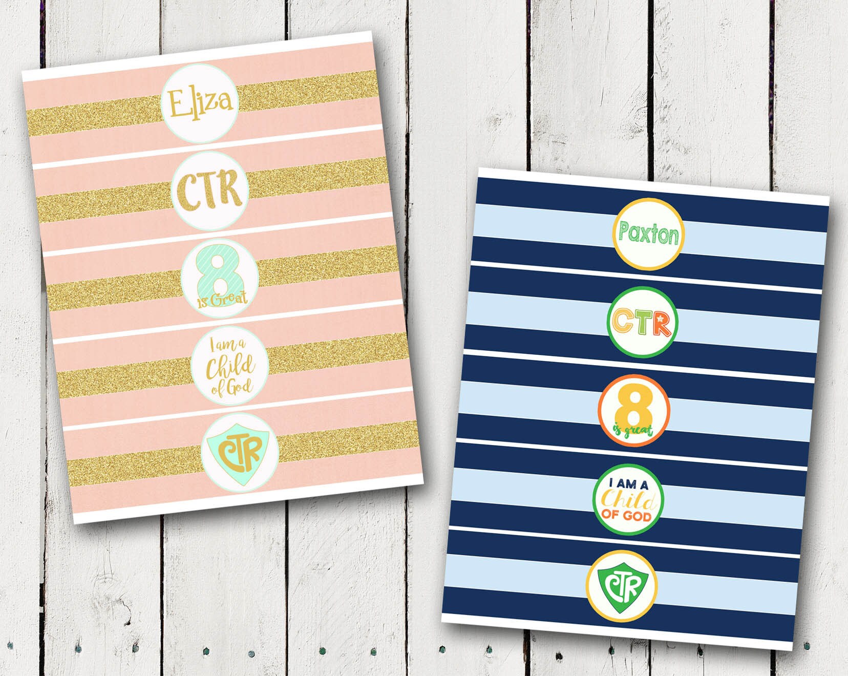 LDS Baptism Water Bottle Labels Personalized Etsy