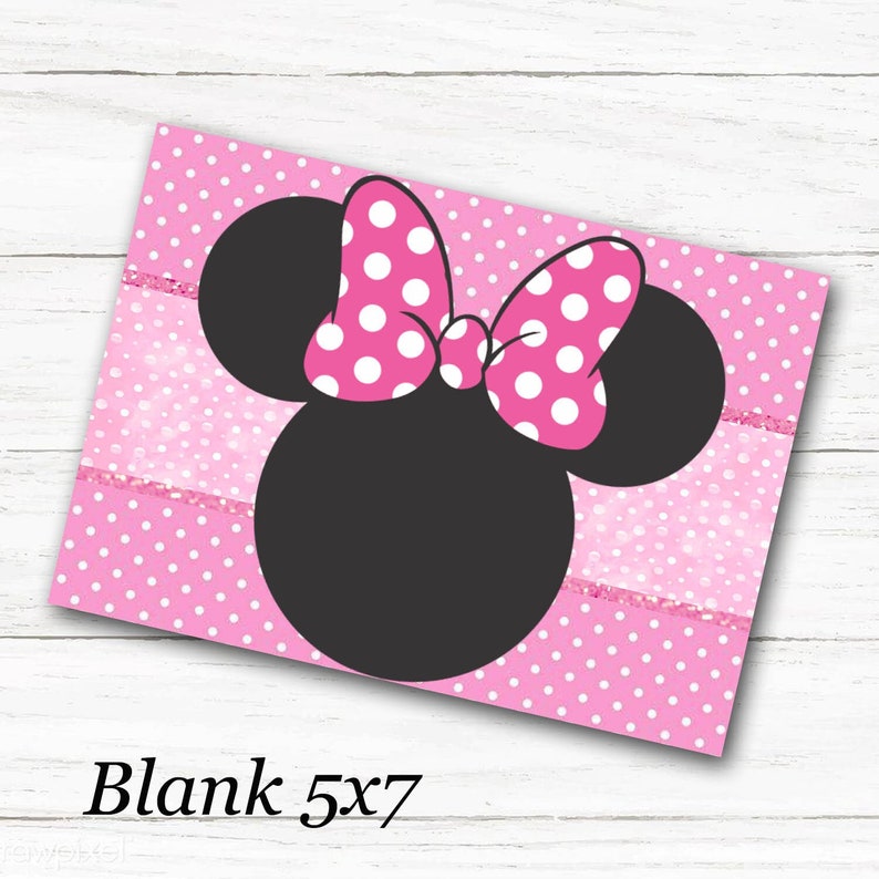 Minnie Mouse Birthday Digital Invitation Blank Etsy
