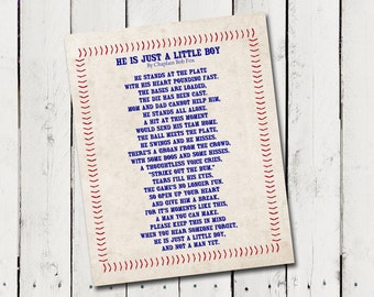 He's Just a Little Boy Poem printable - Instant Download