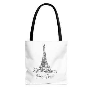 Eiffelturm Einkaufstasche, Pariser Stil Tote, Reisetasche, Geschenk für sie, Einkaufstasche, umweltfreundliche Segeltuchtasche