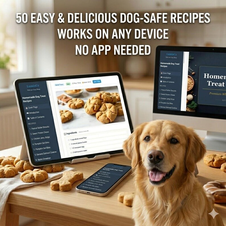 Ultimat husdjursvårdspaket | Pet Care Hub + 300 recept på hund- och kattgodis | Digital nedladdning | Present till husdjursmamma | Veterinärspårning Hemgjorda godsaker bild 15