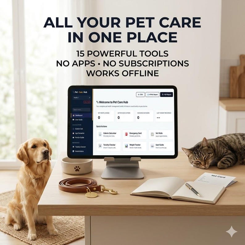 Ultimat husdjursvårdspaket | Pet Care Hub + 300 recept på hund- och kattgodis | Digital nedladdning | Present till husdjursmamma | Veterinärspårning Hemgjorda godsaker bild 5