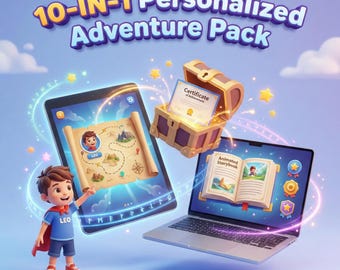 Pacchetto avventura avatar 3D personalizzato – Libro per neonati con storie e giochi interattivi