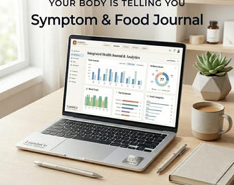 Symptom & Food Journal | Health Tracker App, Mood, Sleep, Medication  Pain Log | Food-Symptom Patterns | Offline HTML | Instant Download
