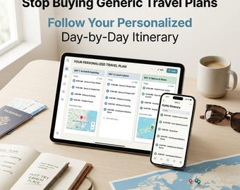 Itinerario di viaggio personalizzato / Guida web interattiva con mappe in tempo reale, link per le prenotazioni e diario dei ricordi / Qualsiasi destinazione