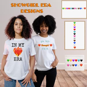 Showgirl Eras Heart PNG Bundle | Gift for her Printable Design | Showgirl Era PNG for Shirts, Stickers & Crafts, wall art,podcast design