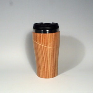 American Chestnut With Maple Highlight Wooden Travel Mug With Stainless Steel Interior