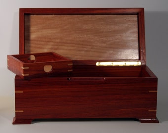 Jewelry Keepsake Box  made out of Padauk with Okoume Top and Birch Accents